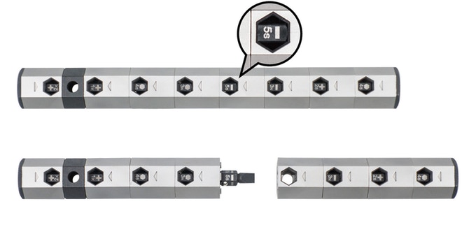 Laser marking seen through the LeBitGo hex window